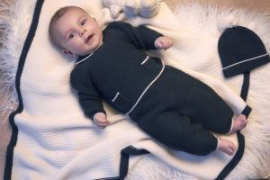 Ensemble liquette enfant gris - 100% cachemire Cataleya