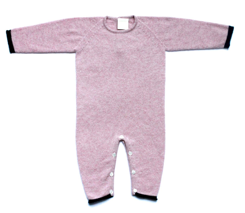 Pink baby body - 100% cashmere Cataleya